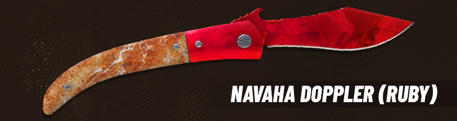 Image with Navaha Doppler (Ruby) Knife