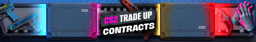 CS2 trade up contracts with weapon skins and cases